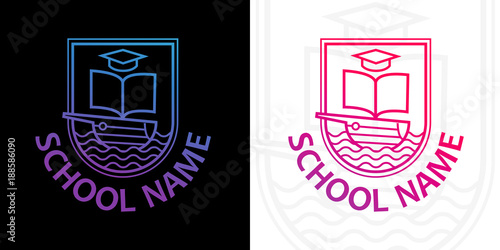 Template christian logo, emblem for school, college, seminary, church, organization