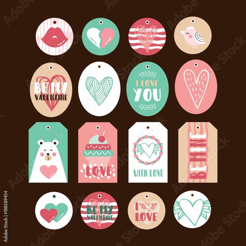 Set of cute gift tags 