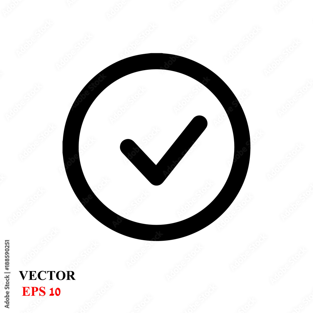 Illustration of tick isolated on white background Illustration of tick isolated on white background