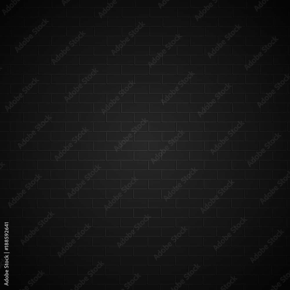 Black brick wall vector background. Black brick wall vector background.