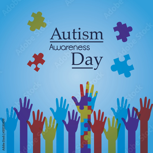 autism awareness day poster creative campaign vector illustration