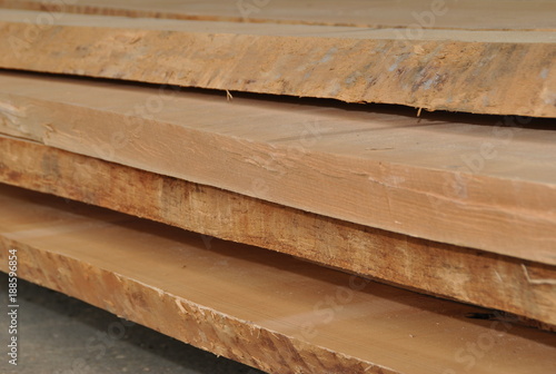Raw beech wood