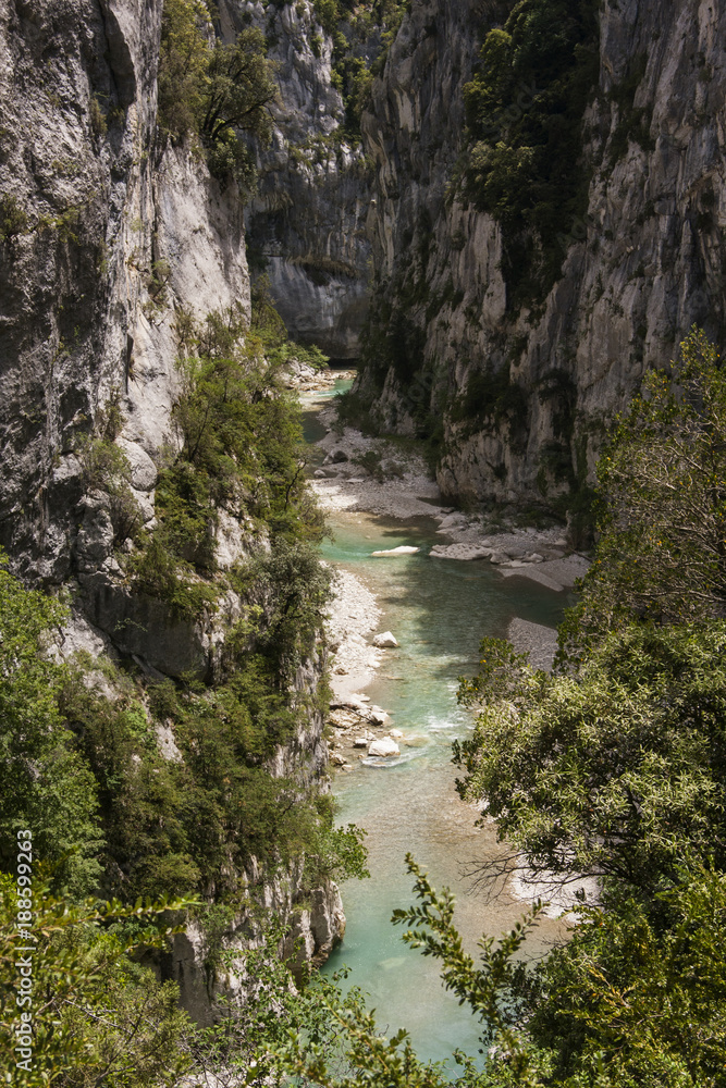 View of the river Verdon from above