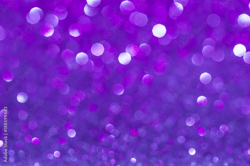 Ultra Violet Abstract Background with Bright Bokeh Lights