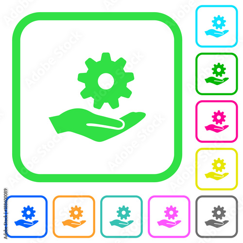 Maintenance service vivid colored flat icons