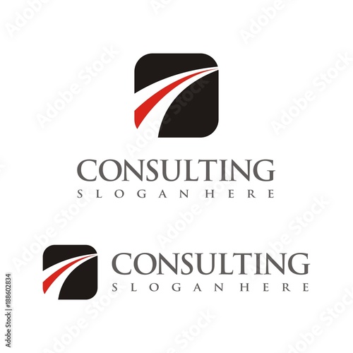 Abstract road, way, river shape logo design template vector ilustration