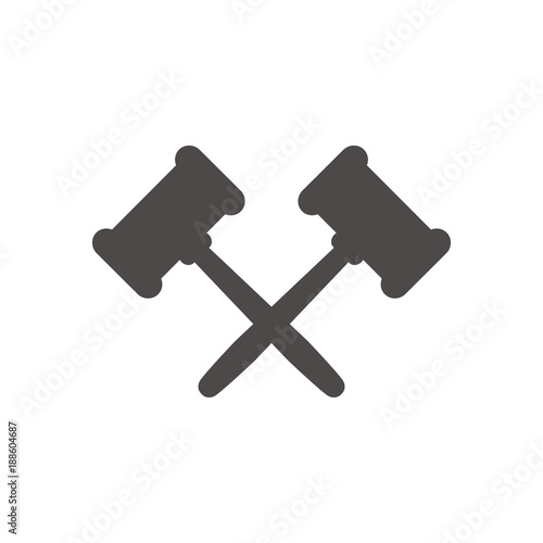 Gavel shape logo design template vector illustration