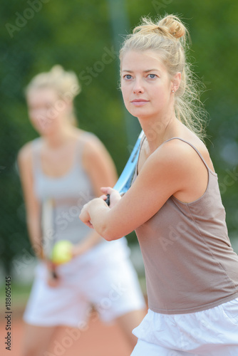 focused tennis player