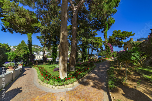 Obraz na płótnie Italy. Capri Island. The Gardens of Augustus (Krupp Gardens) w salonie
