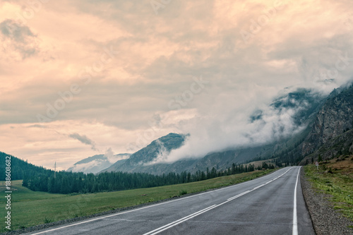 asphalt road in the mountains