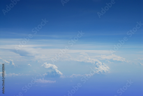 white clouds on blue sky © krungchingpixs