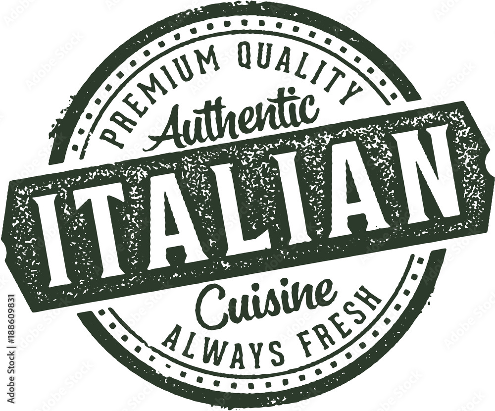 Authentic Italian Restaurant Menu Sign