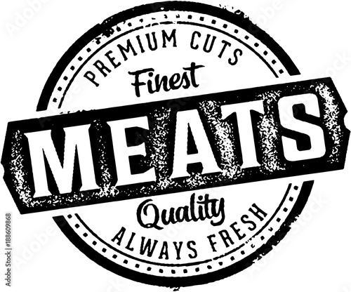 Premium Meats Butcher Shop Sign