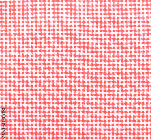Tablecloth checkered red and white texture background, high detailed