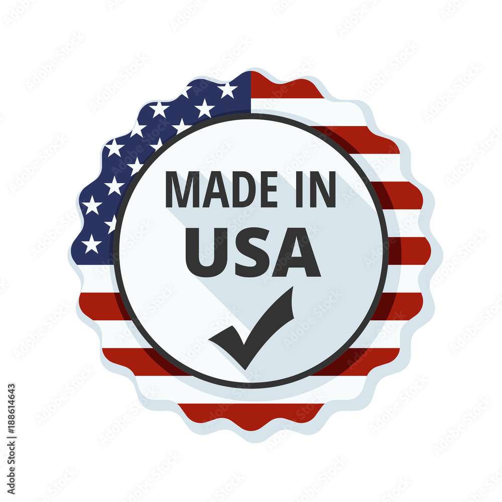 Made in USA label illustration Made in USA label illustration