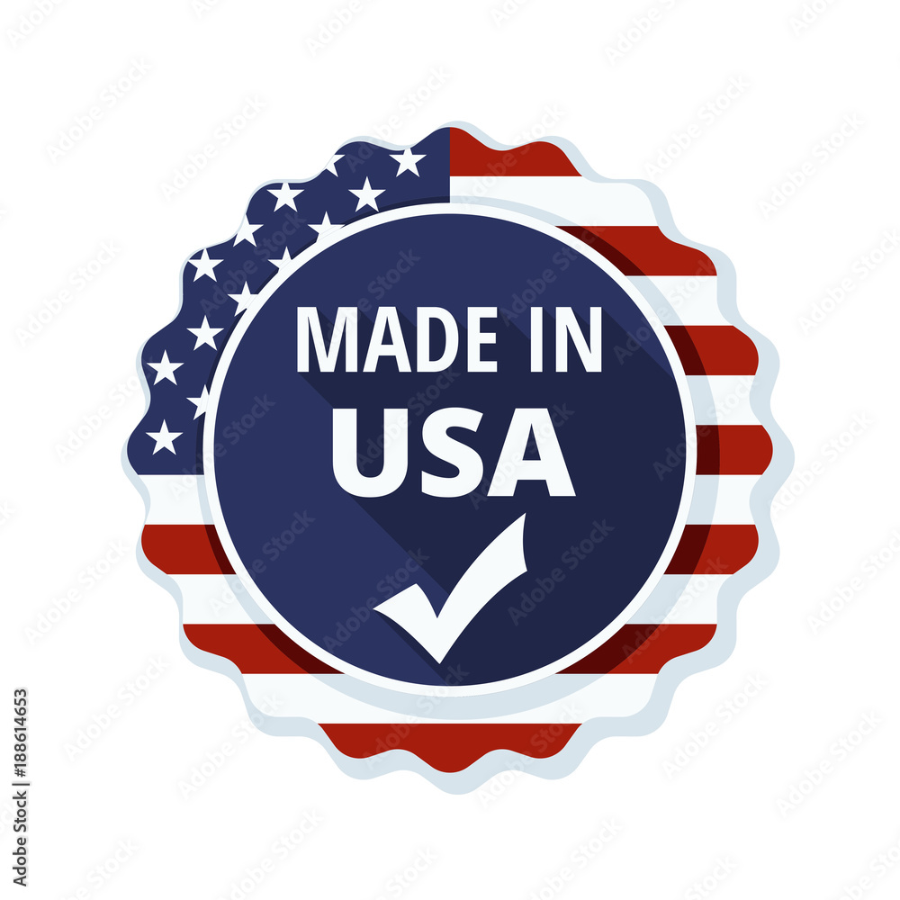 Made in USA label illustration Made in USA label illustration