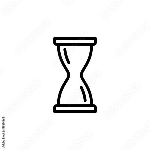 sand watch line icon on white background