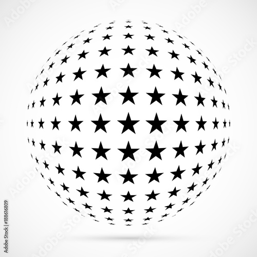 White 3D vector halftone sp...