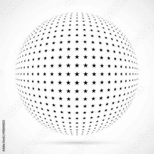 White 3D vector halftone sp...