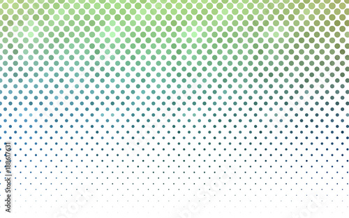 Light Blue  Green vector pattern with colored spheres.