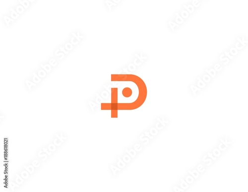 Letter P Human Creative Icon Logo Design Template