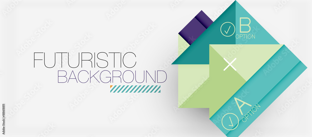 Minimalistic triangle modern banner design, geometric abstract background