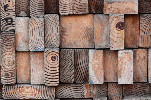 2x4 Ends Stacked in Irregular Patterns Closeup Abstract Texture Background