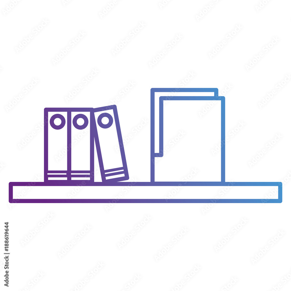 shelf with folder and organizer books vector illustration design shelf with folder and organizer books vector illustration design