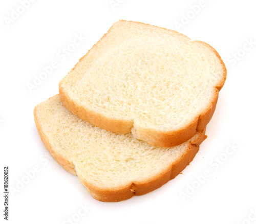 sliced bread on a white background