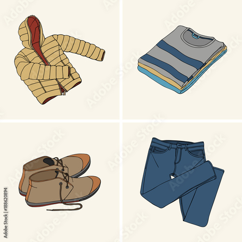 Clothes and accessories. Set 9