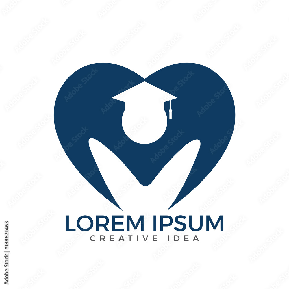 Student Logo design. Education Logo. Institutional and educational vector logo design.