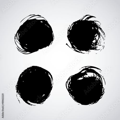 ink brush stroke different grunge art texture dirty creative element paintbrush vector illustration