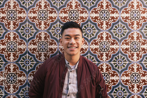 Portrait of handsome chinese young man.