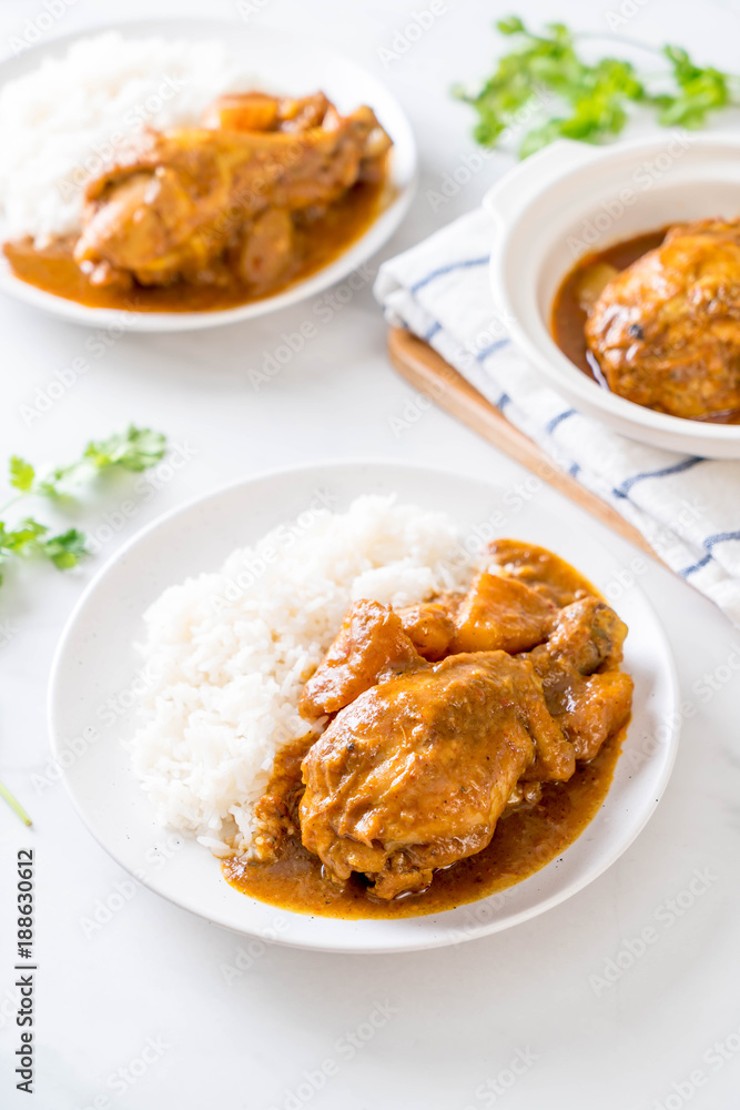 Chicken Massaman Curry Paste with Rice Chicken Massaman Curry Paste with Rice
