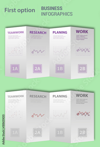 Modern strips infographics different options banner for business processes, workflow, diagram, flowcharts