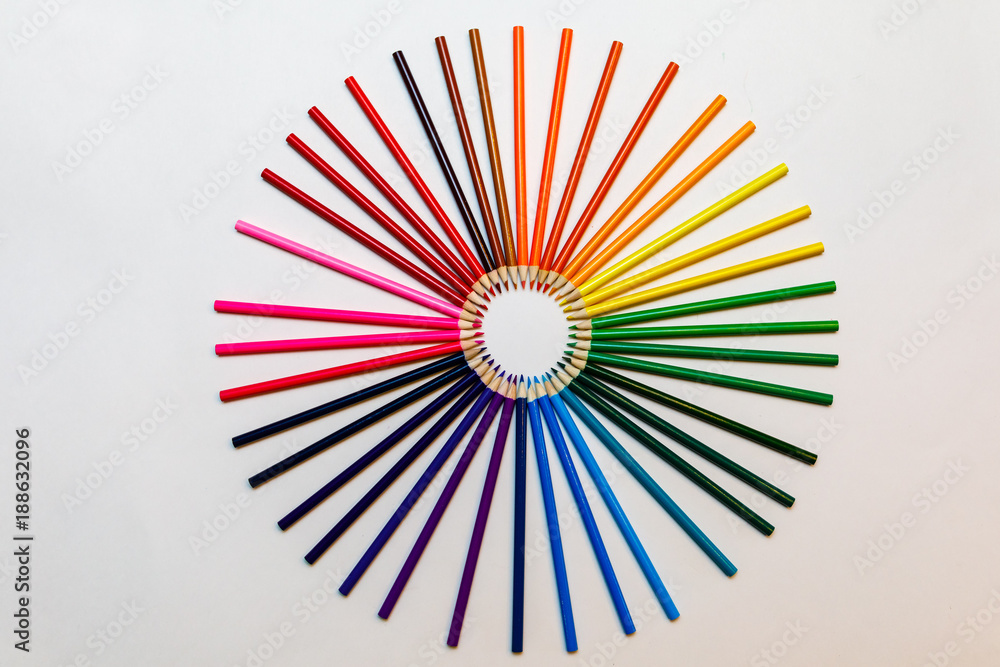 Colored Pencil Color Wheel 1 Stock Photo Adobe Stock