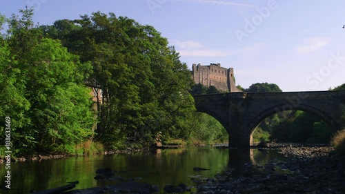 Richmond Castle & River Swale; Richmond Castle, North Yorkshire; Richmond, North Yorkshire photo