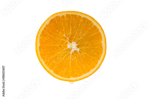 Orange slice isolated on white background