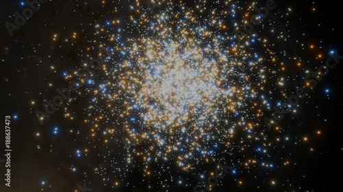 Globular Star Cluster M10 Fly Into