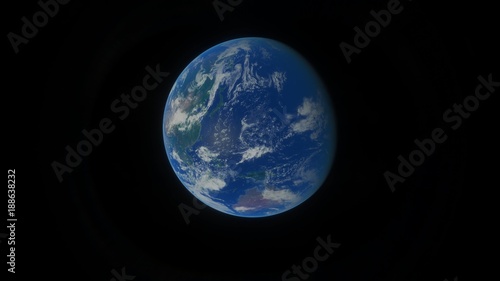 Planet Earth from Space Blue Pacific Ocean © Tyler Hulett