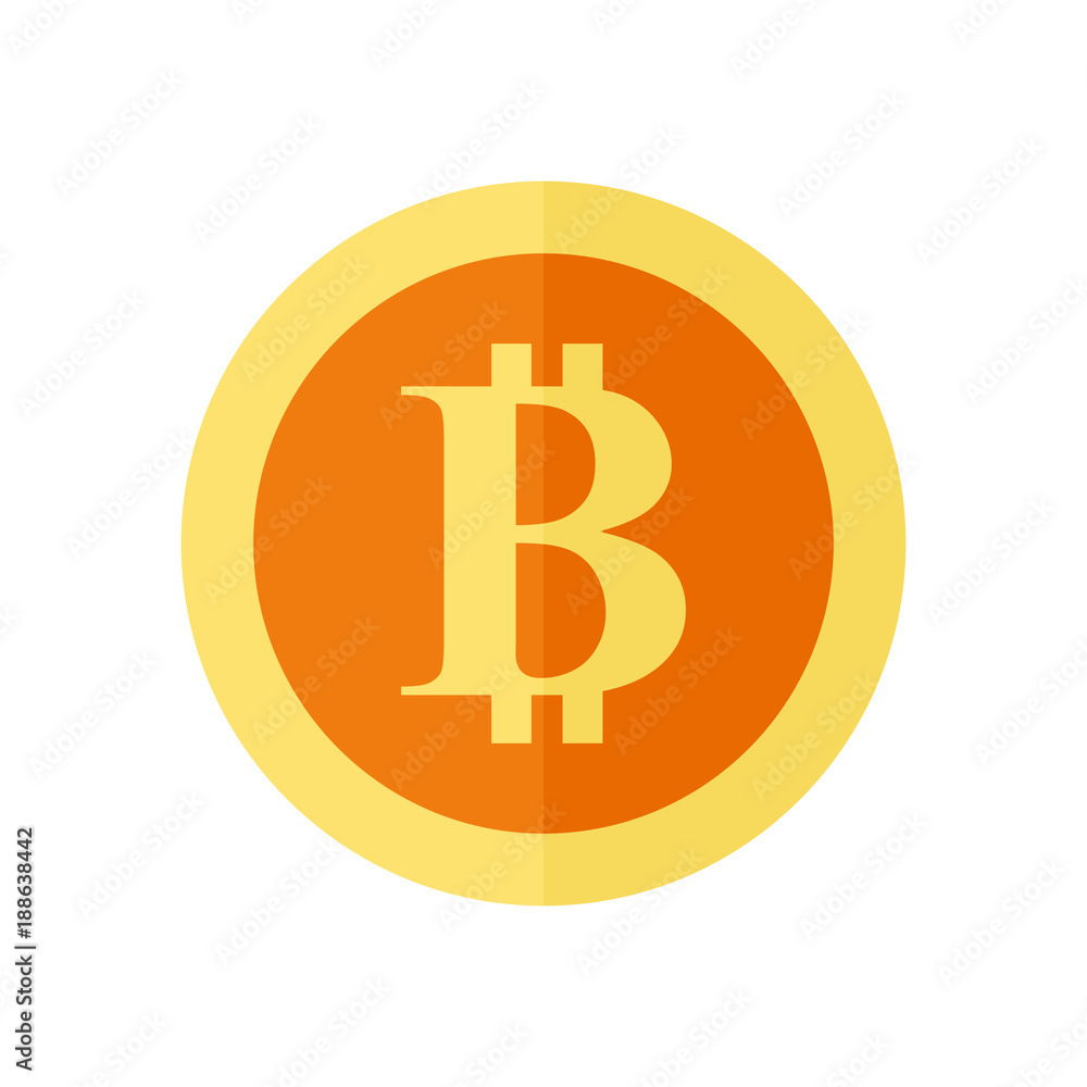Single Bitcoin Simple Symbol Vector Illustration Graphic Single Bitcoin Simple Symbol Vector Illustration Graphic