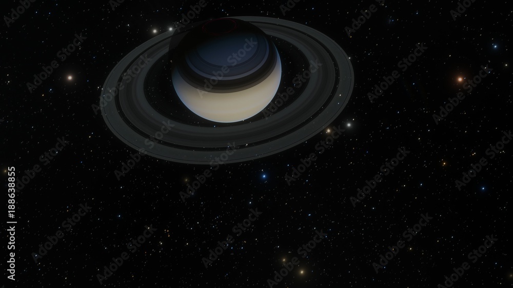 Saturn Planet and Moons Above Saturn Planet and Moons Above