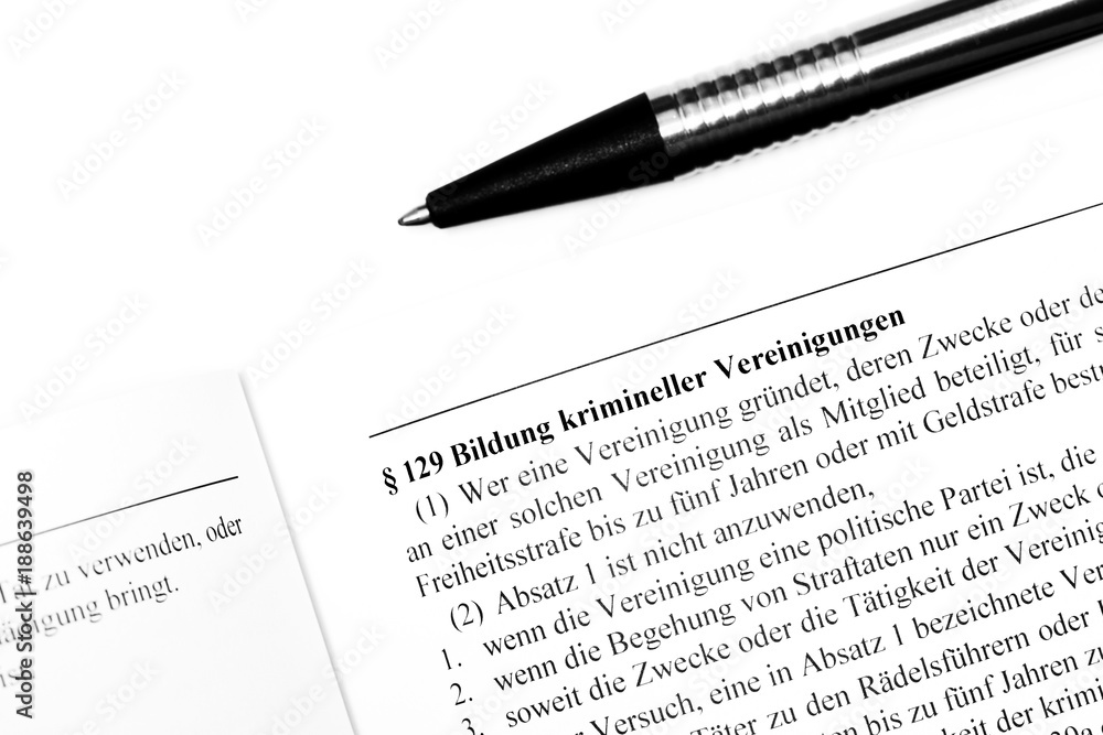 Bildung krimineller Vereinigungen Artikel im Strafgesetzbuch Bildung krimineller Vereinigungen Artikel im Strafgesetzbuch
