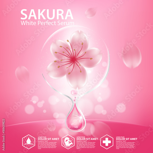 Sakura collagen solution Natural Skin Care Cosmetic.