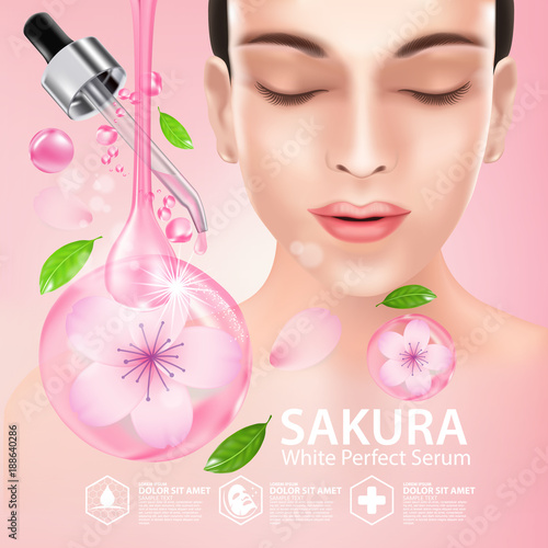 Sakura collagen solution Natural Skin Care Cosmetic.