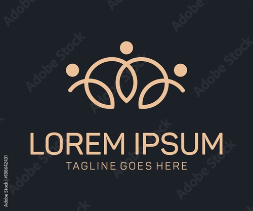 luxury people logo icon template