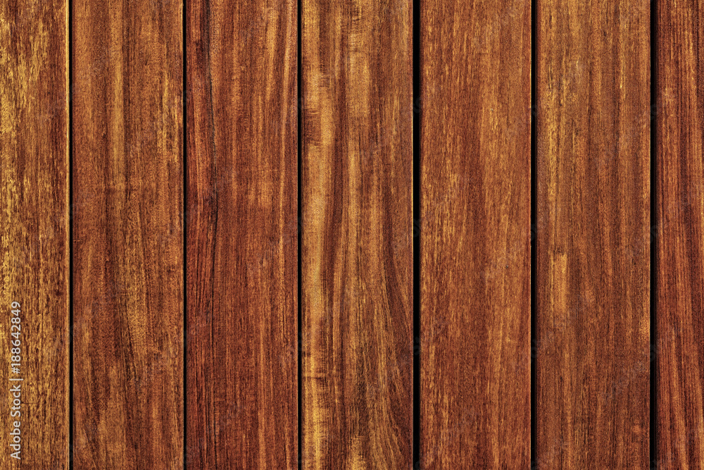 Naklejka premium Old teak wood grain texture wall or fence background damaged weathered antique photo
