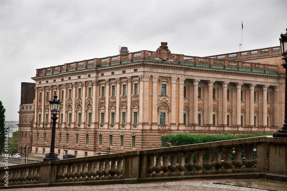 Riksdag Parliament Building in Stockholm