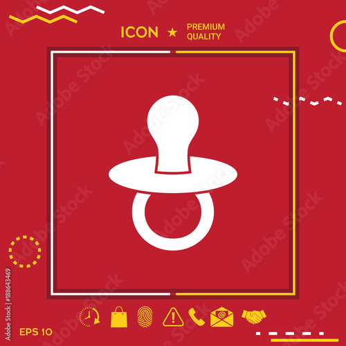 Baby pacifier -  icon
