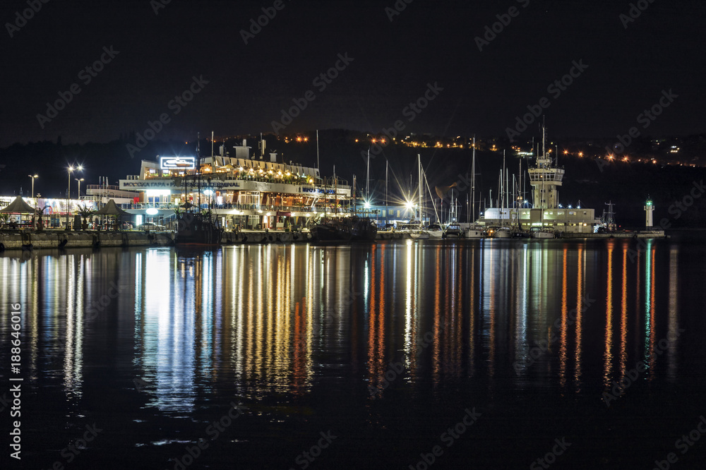 lights in the Maritime station in Varna